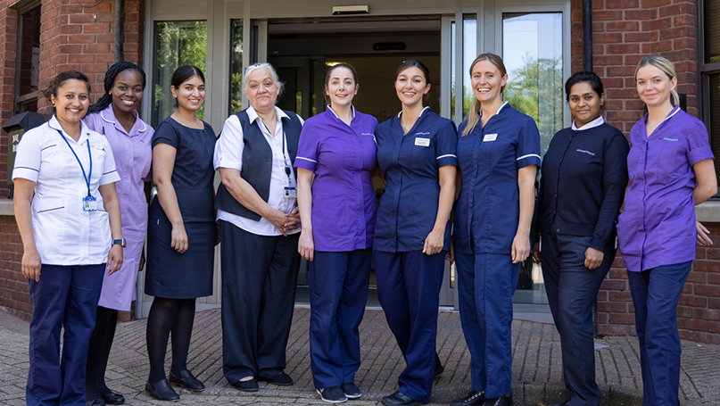 Team of nurses clinical staff Golders Green Diagnostics HCA UK